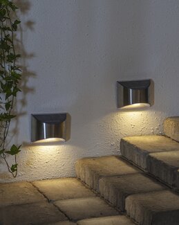 Solcellsdekoration Vägglykta 2-pack Svart - Star Trading