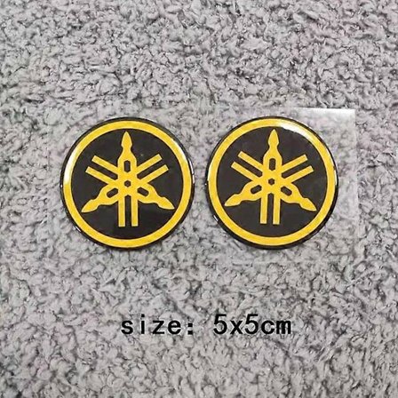 3D Yamaha Klistremerker Emblem Logo Dekal Gull Hvit Svart Klistremerke Bilfoliering