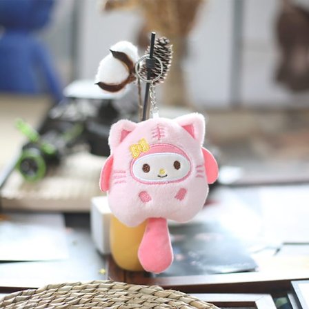 Sanrio Kuromi Plysj Animal Keychain Little Tiger Kuromi Melody