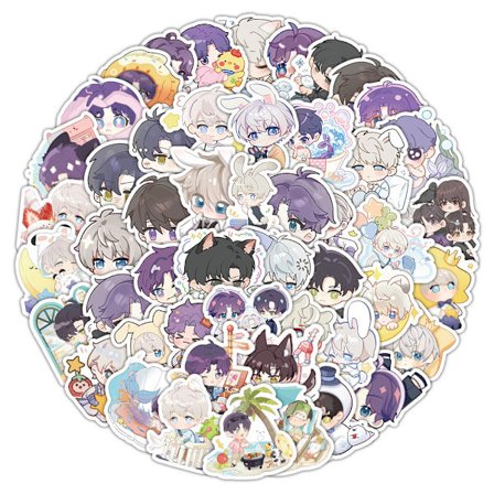 Love and Deep Space -tarrat, 120 kpl | Shen Xinghui, Qi Yu, Qin Che & Li Shen | Vedenpitävät tarrat kannettavalle tietokoneelle, juomapullolle (Chibi 