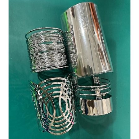 4 stk. Arm Mansjett Øvre Arm Band Mansjett Armbånd Bangel Sølv Spiral Armbånd