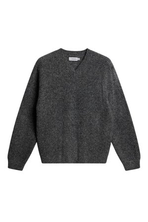 J.Lindeberg - Vitor V-neck Heavy Knit - Grey - - S