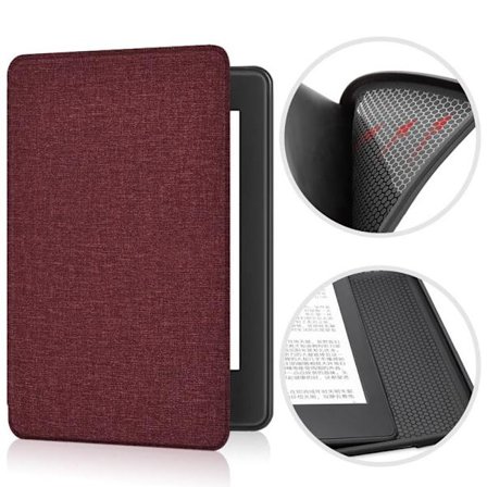 6,8 tommer E-Reader Folio Cover 11th Gen Protective Shell WINE RED