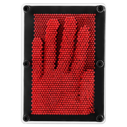 Plast Pin Art Antistress Nål 3D Handform Kloning Form Pin Nål DIY Leksak Present (Röd)