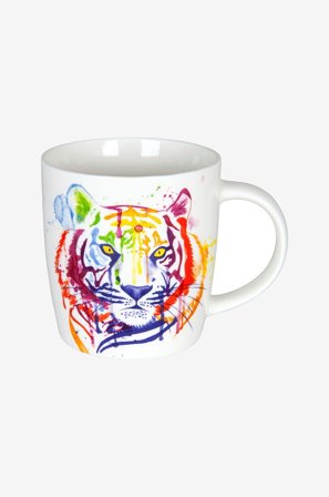 Könitz - Mugg Vattenfärgad Tiger - Flerfärgad - Koppar & muggar - Från Homeroom