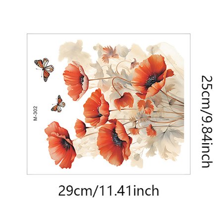 Badeværelse Toilet Stickers Moderne Minimalistisk Blomster Mønster Self