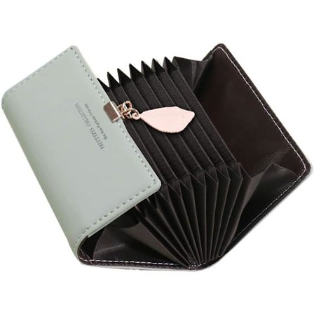 Dame Kreditkort Etui Ægte Læder RFID Kreditkort Indehaver Tegnebog Pung Lynlås