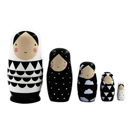 Rea-utgåva Ryska Stapelbara Trädockor Matryoshka Set 5 st