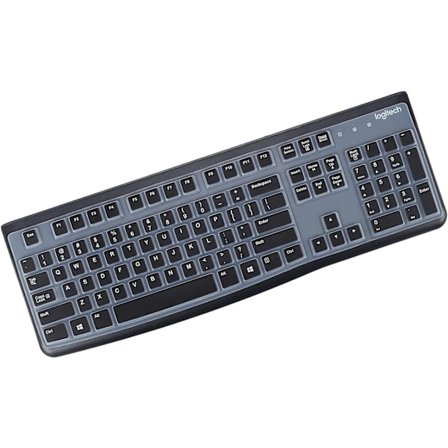 Keyboard Cover for Logitech K120 & Mk120 Wired Keyboard, Ultra Thin Logitech Mk120 & K120 Keyboard Protector - Black