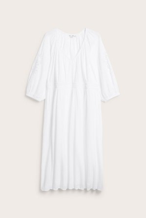 Kappahl | Kjole med broderidetaljer Hvit 3XL | Hvit