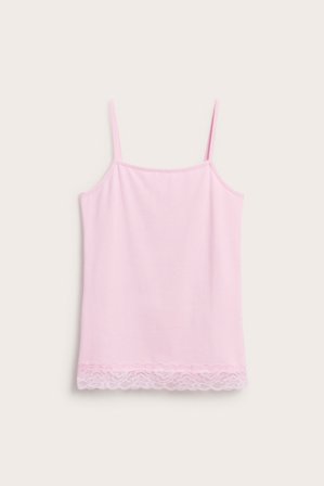 Kappahl | Linne med spetskant Rosa 146/152 | Rosa