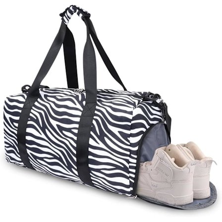 Pieni matkalaukku naisille Zebra Stripes Naisten urheilulaukku 30 L