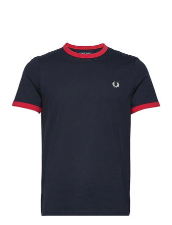 Ringer T-Shirt T-shirts Short-sleeved Blå Fred Perry