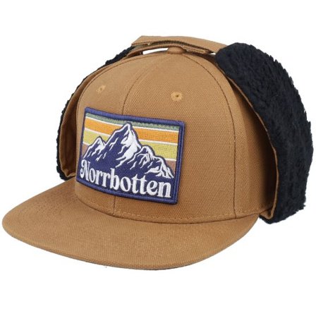 Wild Spirit - Brun earflap Keps - Norrbotten Canvas Flatbrim Caramel/Black Earflap @ Hatstore