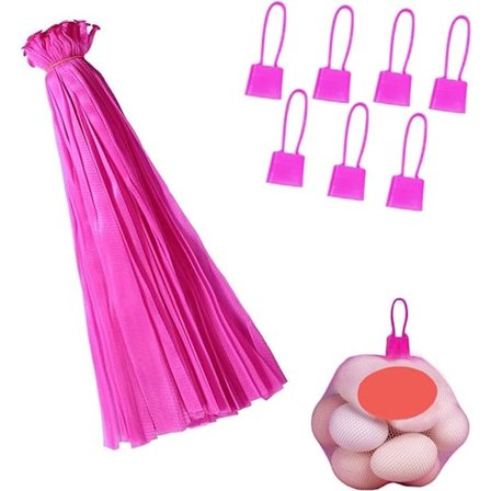 100 stk. grøntsagsnet, plastiknet, genanvendeligt net