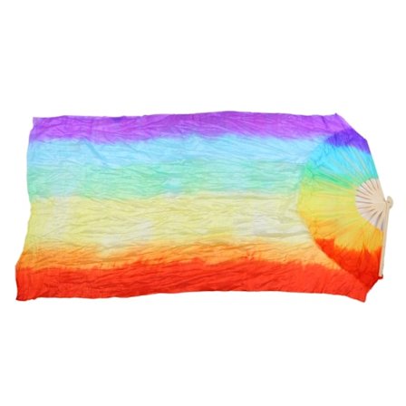 Chic Forlænget Danse Vifte Faux Silke Mavedans Vifter Slør Folde Vifter