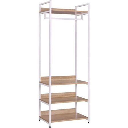 Rootzin monitoimivaateteline - Vaatteiden järjestäjä - Säilytyshylly - Tilaa säästävä muotoilu - Kestävä ja ympäristöystävällinen - Säädettävät ominai