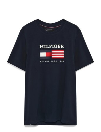 Tommy Hilfiger Americana Monotype Flag Box Tee - Navy - S