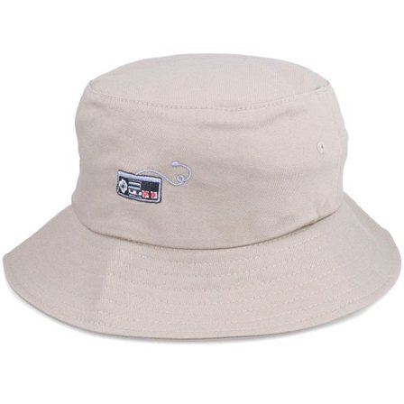 Abducted - Beige bucket Hatt - Tiny Nes Controller Khaki Bucket @ Hatstore