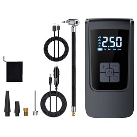 Smart Bil Däckpump Högkapacitets Luftpump med LED-Lampa 7.4/12V