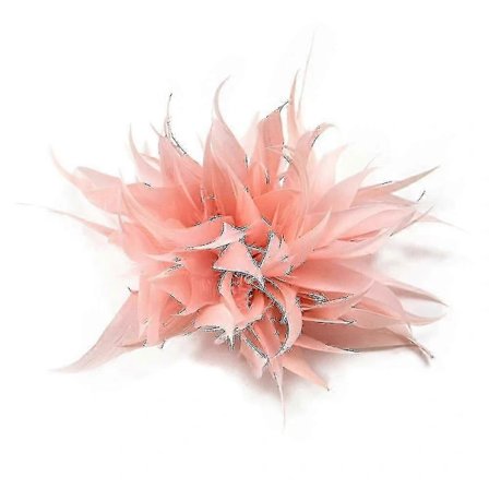 Mode Fjerbroche Strudsfjer Halstørklædeklips Til Kvinder Brocher Reversnål Kjole Tilbehør Boutonniere Dame Hår læder pink