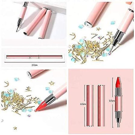 Nail art Prickmålning Diamond painting för nail art, präglingspenna för målning (1