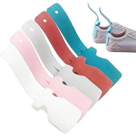 5 stk Lazy Shoes Helper Slider Let Nemt Sko På Plastik Sko Horn, Bærbar Sko Løft Hjælper Håndholdt Sko Horn, Sok Slider Håndholdt Sko Horn