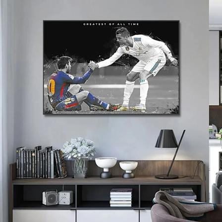 Jalkapalloilija Messi Juliste Seinä Taide Dekoraatio Canvas Maalaus Ei Kehystä Huone Koti Sisustus Jalkapalloseura Fanit Kokoelma Lahjat 29 20x30cm No
