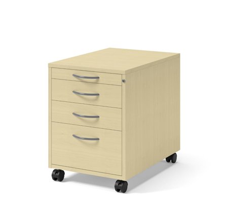 LANAB DESIGN Skrivbordshurts 4 lådor björkfanér - Lyreco - Kontorsmöbler och inredning - Bord och hurtsar - Hurtsar