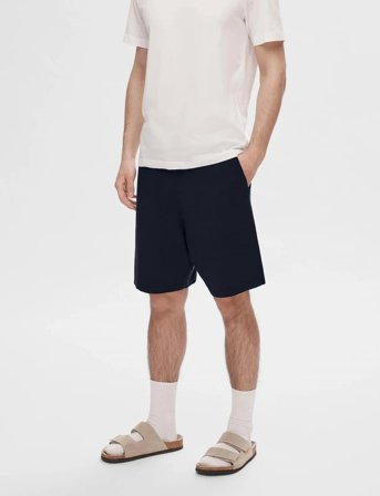 Selected Slhteller Knit Shorts - Navy - XL