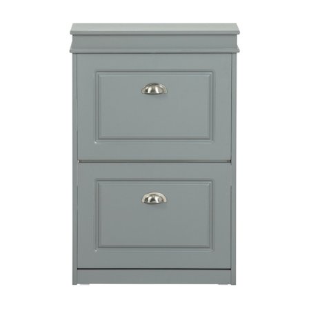 SoBuy vaaleanharmaa kenkäkaappi 2 ovea kanssa 24x53.01x81.99cm, moderni FSR78-HG