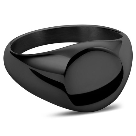 Anillo Mason negro para hombres - Anillos tipo sello
