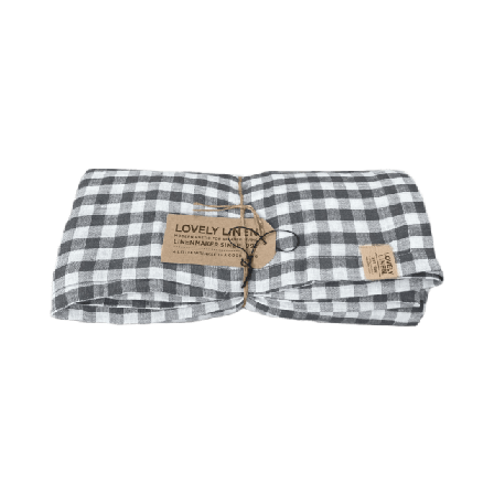 Lovely Linen Duk Misty i tvättat Lin Bordstextil Unisex Grå 145x250 cm