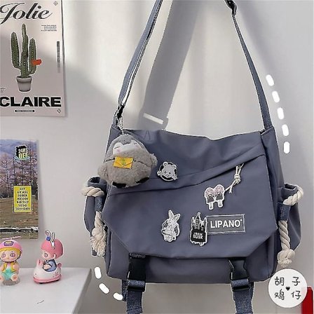 Retro Messenger Bag Herr Stor Kapacitet Lätt Axelväska Justerbar Axelrem