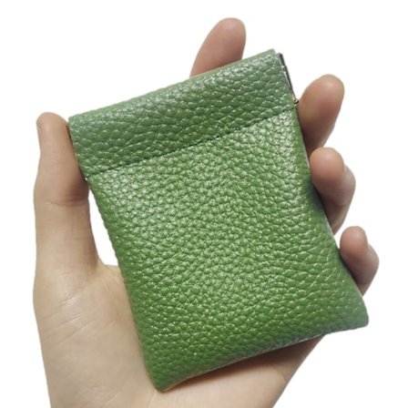 Mønttaske - Klemmeåbning - Pung - Pung - Imiteret læder - Grøn