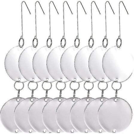 16 Fugle-Afskrækkende Diske | Rustfrit Stål Cd'er | Dobbeltsidede Reflektorer | Fugle-Afskrækkelse | Duer | Måger | Svaler