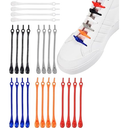 Elastiske silikonsnørebånd Elastiske spesielle ingen slips snørebånd Ingen slips snørebånd 24 stk Holdbare late silikonsnørebånd for barn