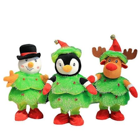 Joulupöllö Pehmolelu, 15 Tuuman Joulukuusi Laulua ja Tanssia Pehmolelu Musiikilla ja Valolla Äänitteellä Tanssiva Joulukuusi Joulu