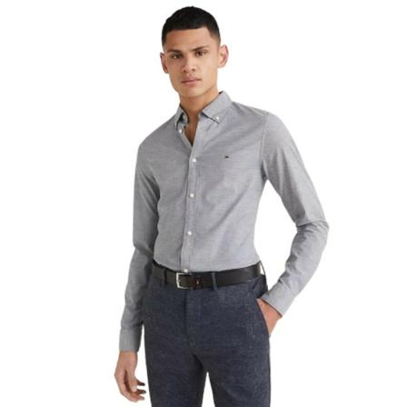 Tommy Hilfiger, 1985 Solidwoven SF Shirt Blauw, Heren, Maat:M