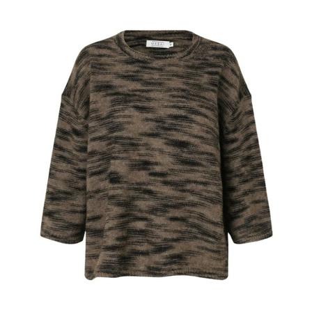 Masai Round-neck Knitwear , Bruin , Dames , Maat: XL Truis