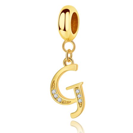 Bogstav vedhængsperler A-Z, der passer til Pandora armbånd og halskæder DIY smykker til kvinder.