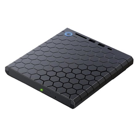 USB 3.0 Extern CD DVD-läsare CD/DVD-enhet med SD/TF-portar DVD-brännare CD/DVD-enhetspelare för PC