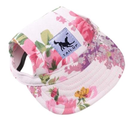 Baseball Caps Hatter med nakkestropp justerbare komfortable ørehull for små mellomstore og store hunder i utendørs solbeskyttelse