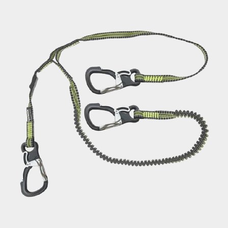 Turvaköysi Spinlock Performance Safety Line, joustava, 2 metriä (venytettynä), ISO 12401 / OSR, 3 karabiinihaka