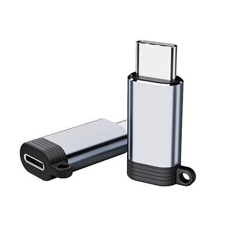 2 kpl Lightning–USB-C-sovitin, USBC–Lightning-lataussovitin iPhone 15/15 Plus/15 Pro Max -puhelimille, tukee latausta {yh}