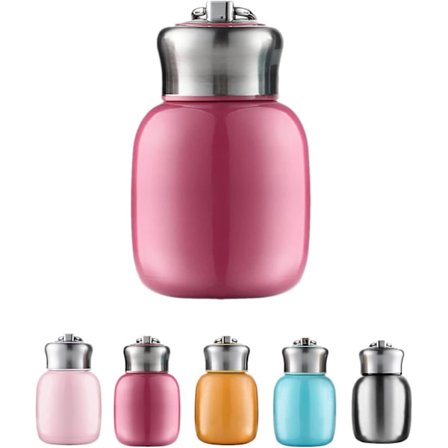Mini 6,8 oz söt vattenflaska vakuumisolerad rostfritt stål vattenflaska läcksäker