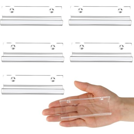 6-pakks Klar Vinylplatehylle Veggmontert Akryl Album Plateholder Vinyl Album Display Usynlig Plateoppbevaring