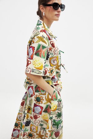 Karolina Kling x NA-KD Bedrucktes Shirt - Hemden - Mehrfarbig - EU 40