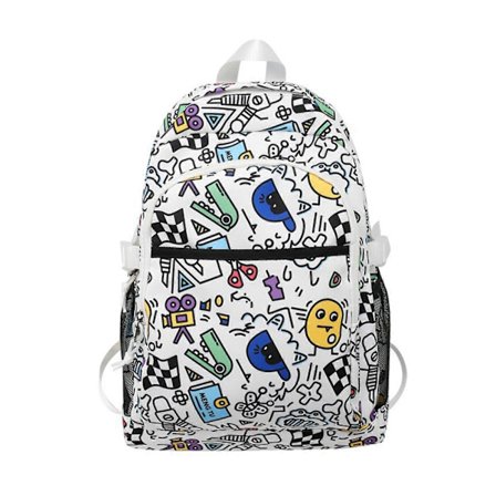 Graffiti Rygsæk til Piger Kvinder Stor Kapacitet Rygsæk Studenter Sød Skoletaske Teenagere Laptop Rygsæk Casual Daypack farve