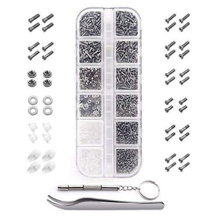 1100-dels Briller Reparasjonssett Små Skruer Skrueutvalgsett